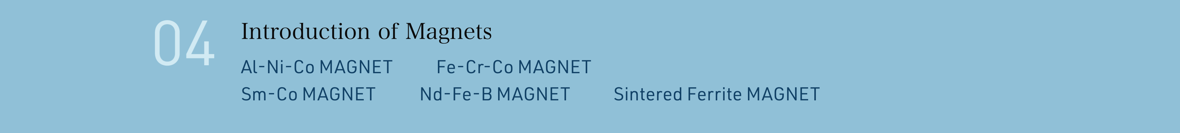 Introduction of Magnets