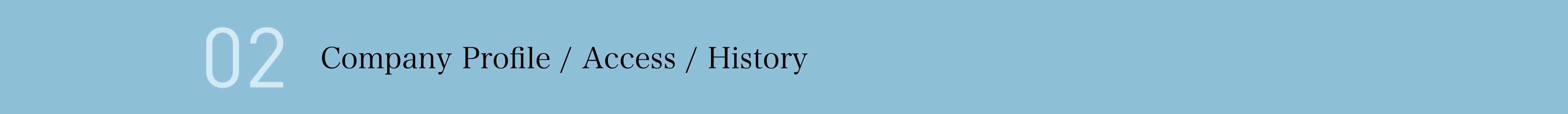 Company Profile / Access / History